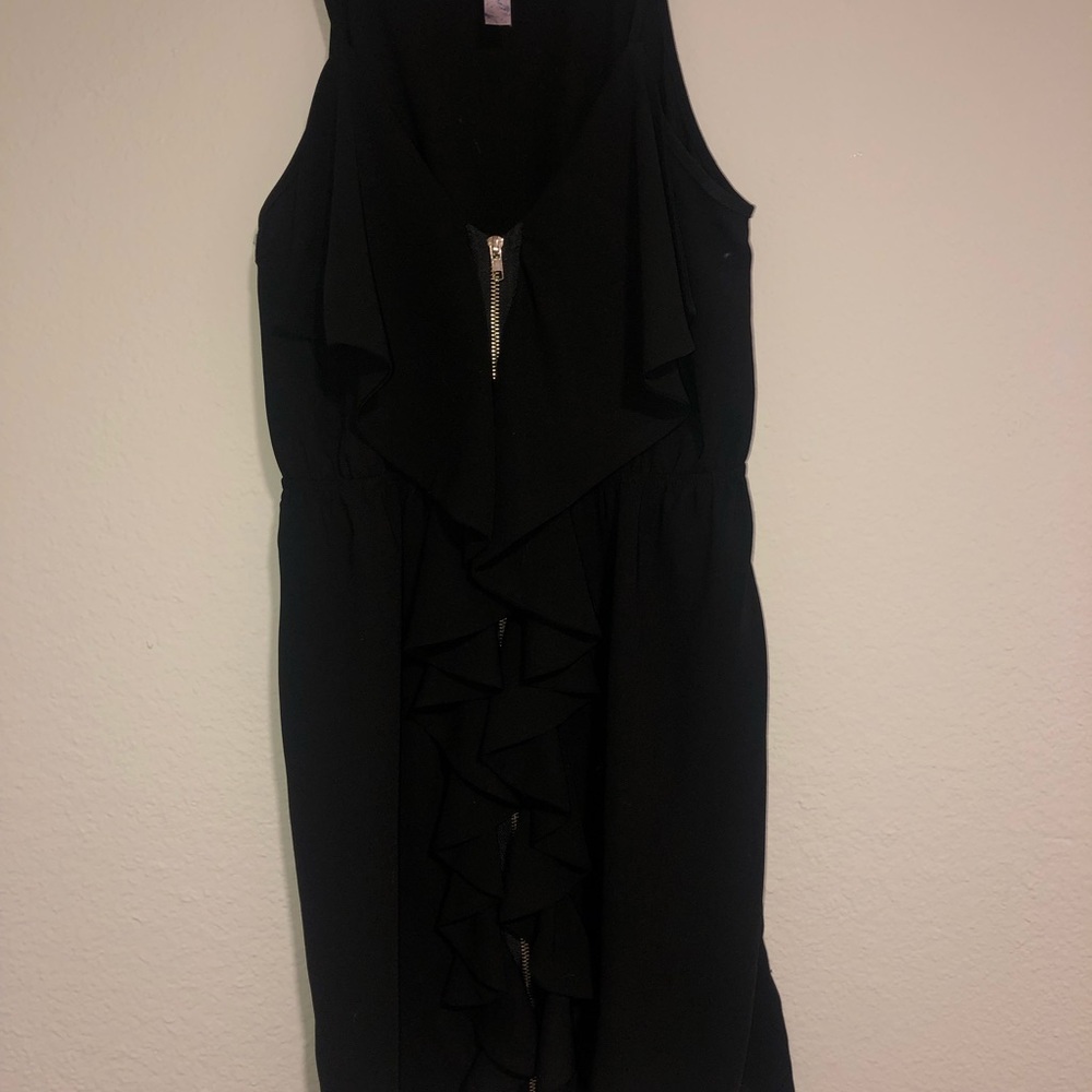 BLACK ZIP UP DRESS. - Picture 3 of 3